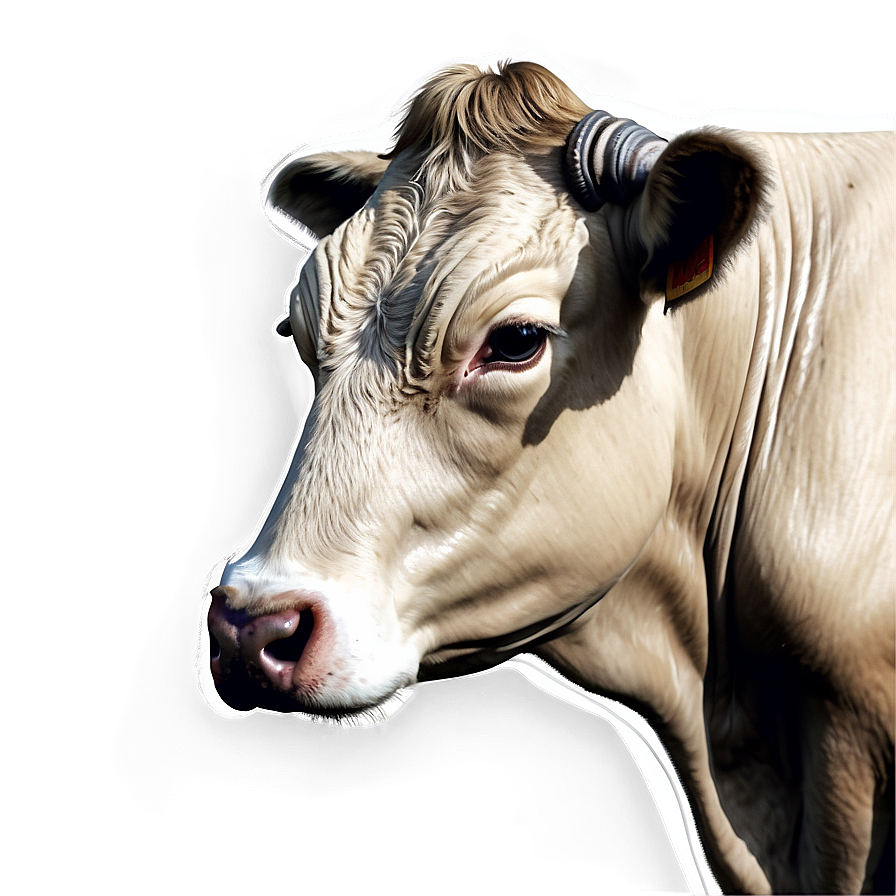 Detailed Cow Drawing Png Asl15 PNG