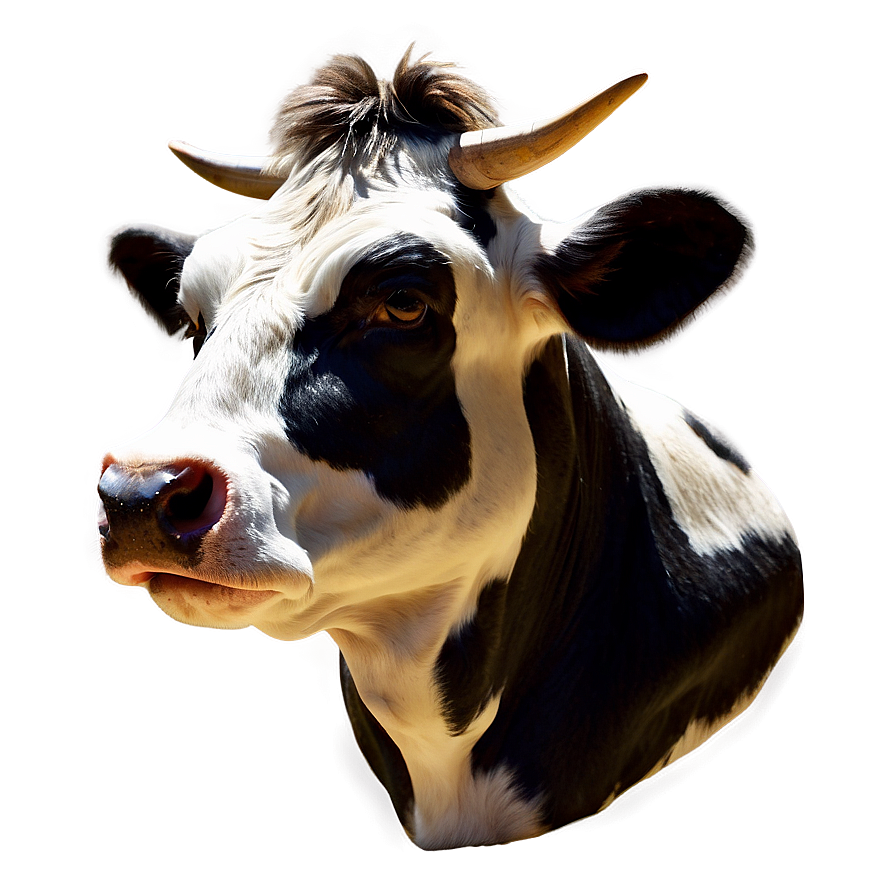 Detailed Cow Head Artwork Png 06212024 PNG