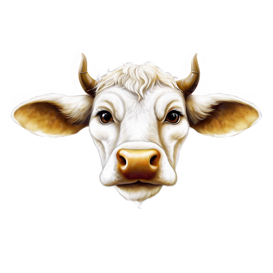 Detailed Cow Head Artwork Png 17 PNG