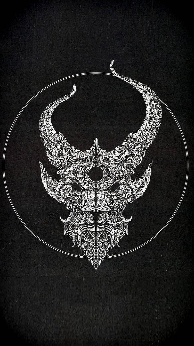 Detailed Dark Devil Illustration Background