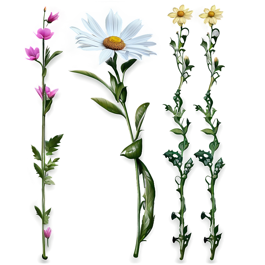 Detailed Flower Stem Png Xvg PNG