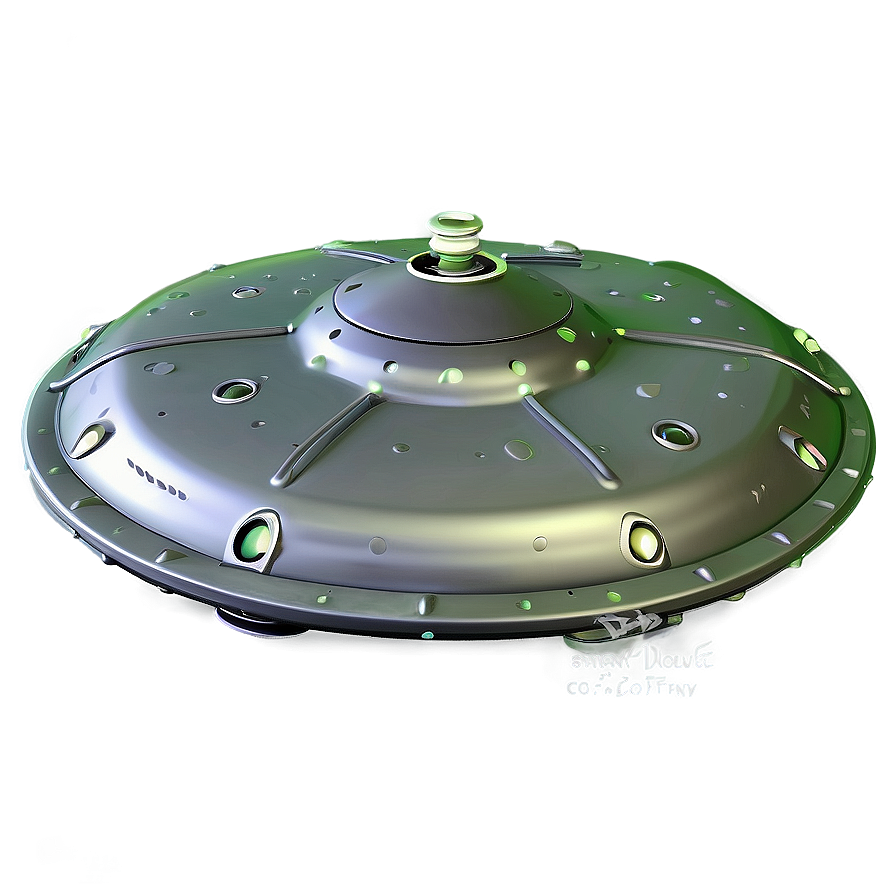 Detailed Flying Saucer Render Png Dbk PNG