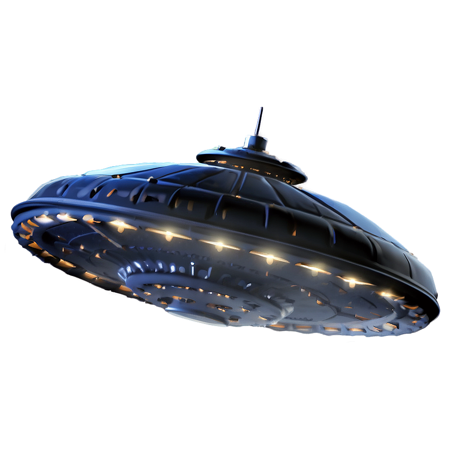 Detailed Flying Saucer Render Png Nso61 PNG