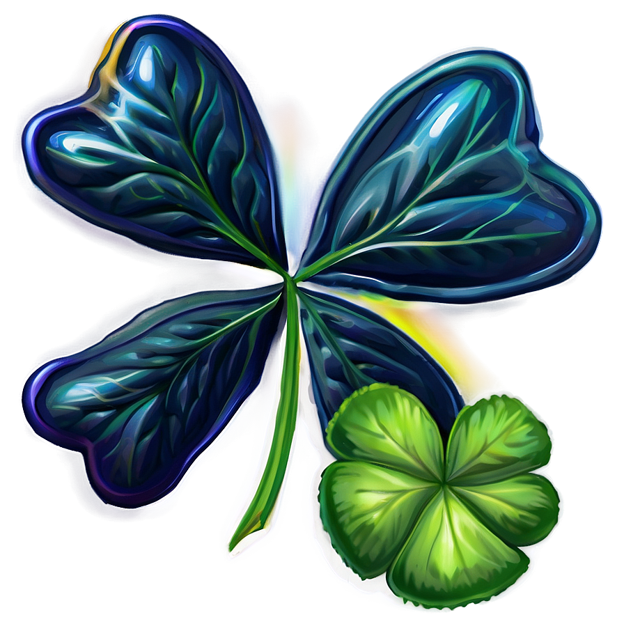 Detailed Four Leaf Clover Png Oww29 PNG