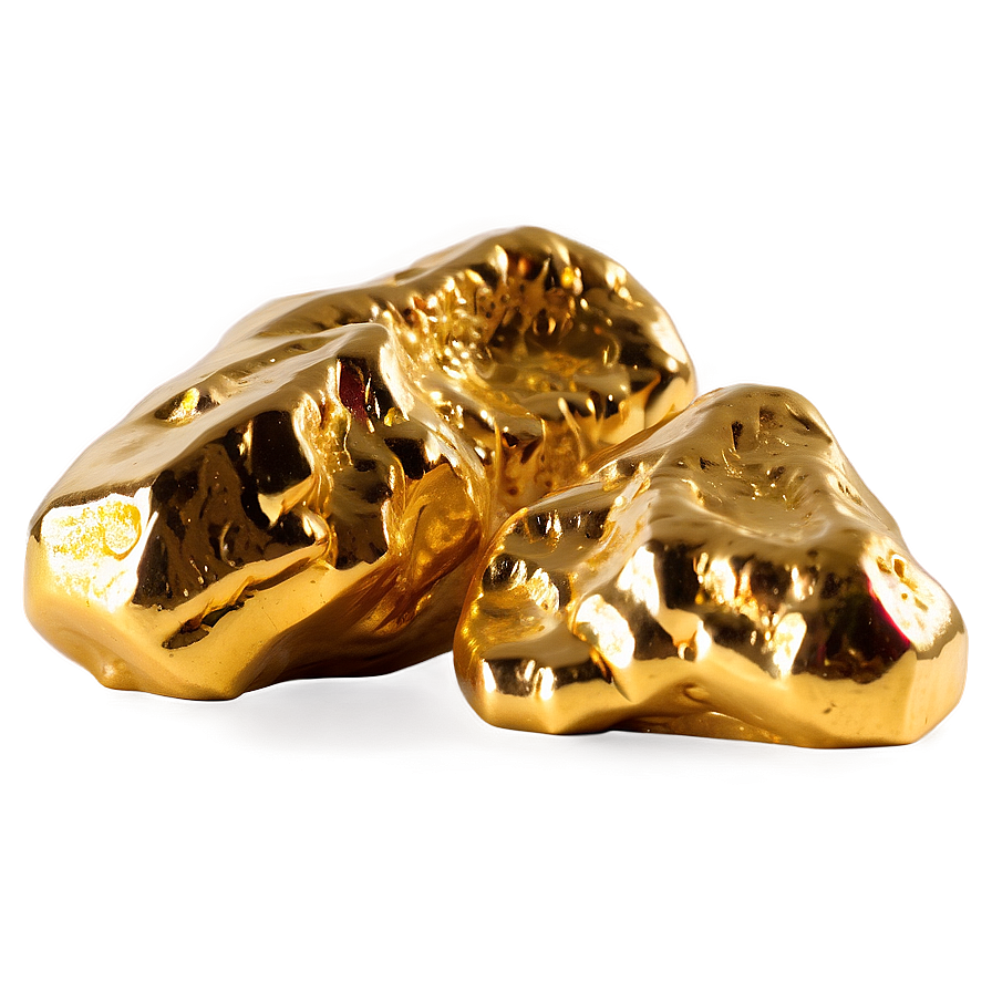 Detailed Gold Nugget Png Khf81 PNG