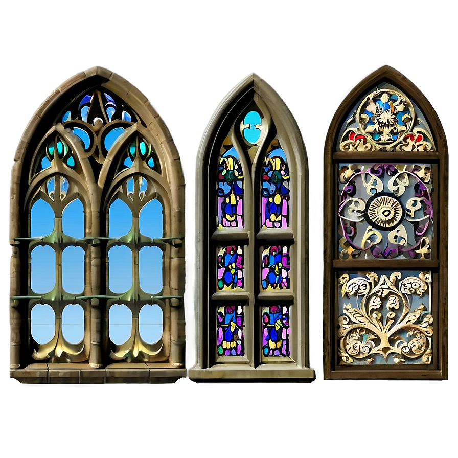 Download Detailed Gothic Windows Png 06112024 | Wallpapers.com