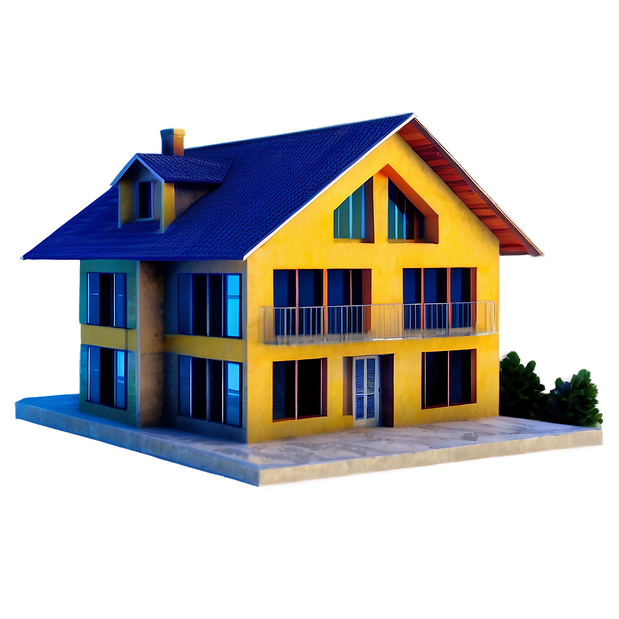 Detailed House Illustration Png Eho94 PNG