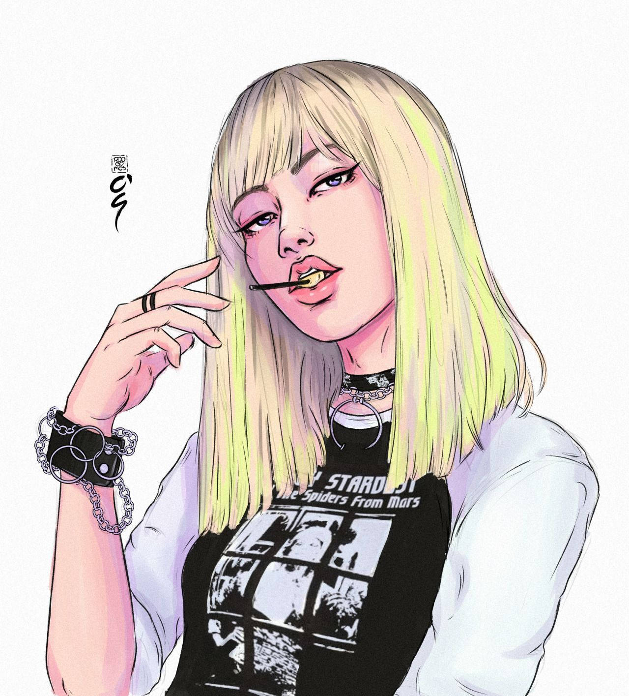 Detailed Lisa From Blackpink Anime Style Wallpaper