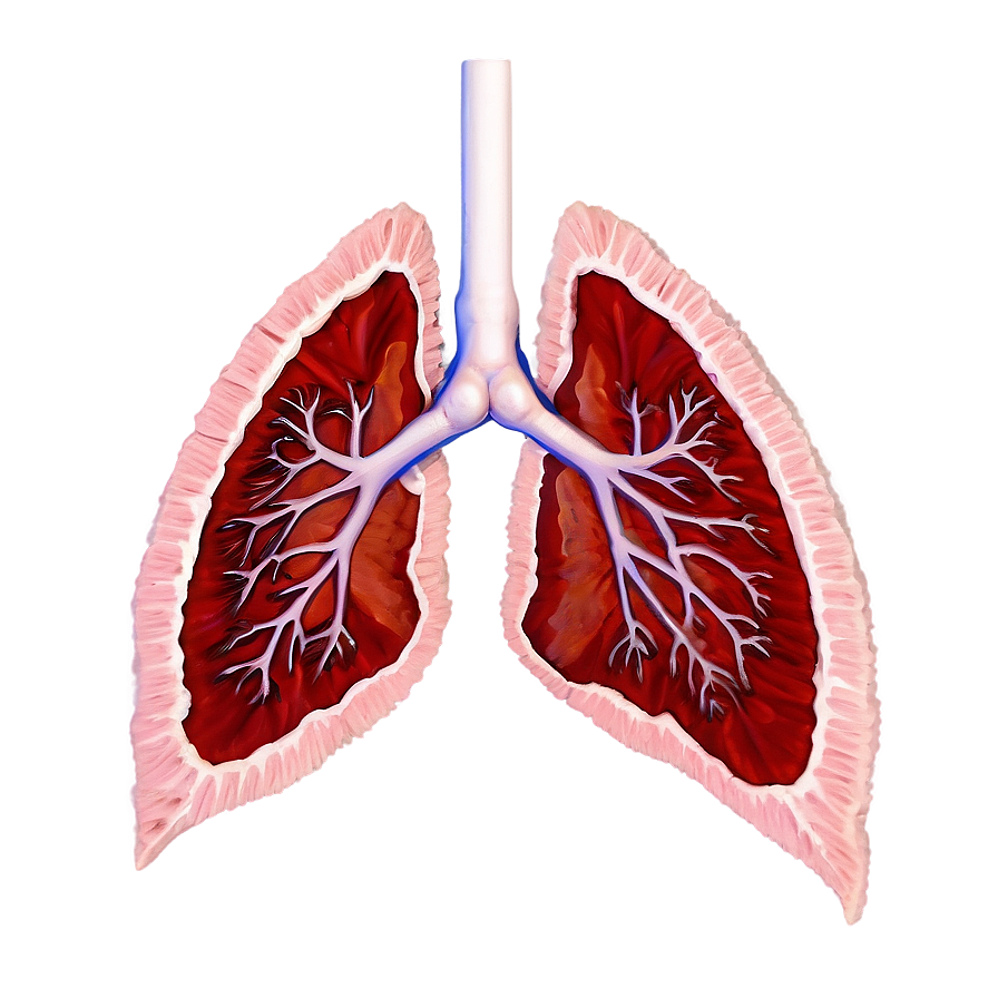 Detailed Lung Cross Section Png Dex PNG