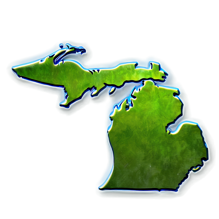 Detailed Michigan Shape Png 44 PNG