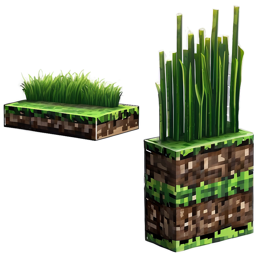 Detailed Minecraft Grass Block Png 06252024 PNG