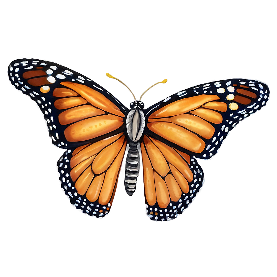 Download Detailed Monarch Butterfly Drawing Png 9 | Wallpapers.com