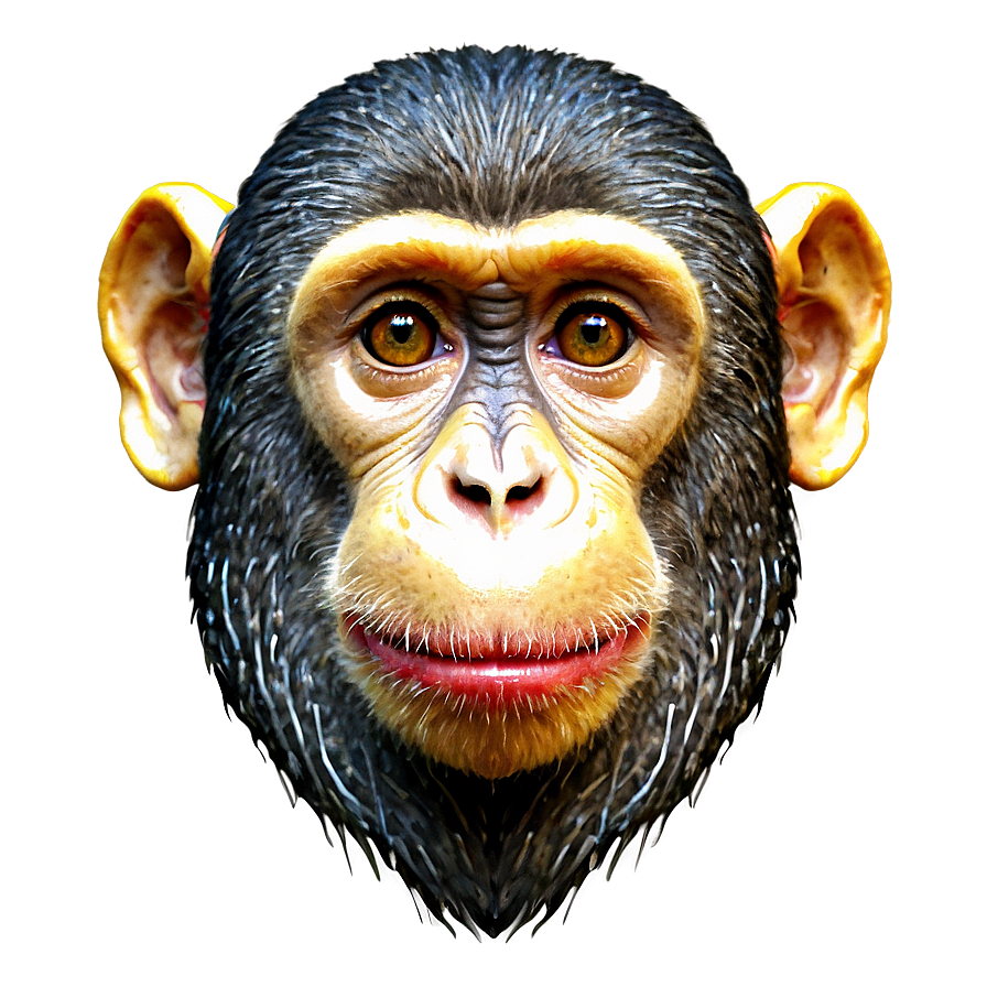 Detailed Monkey Face Drawing Png Bix PNG