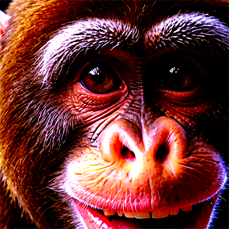 Detailed Monkey Face Drawing Png Sda10 PNG