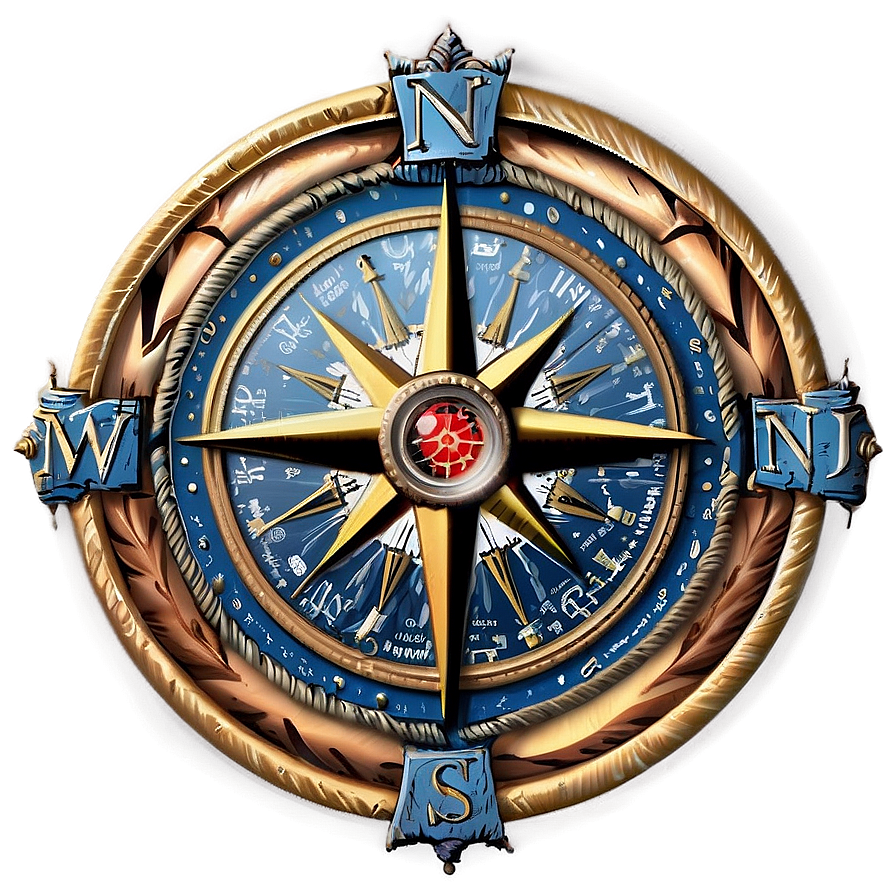 Download Detailed Nautical Compass Rose Png 05252024 | Wallpapers.com