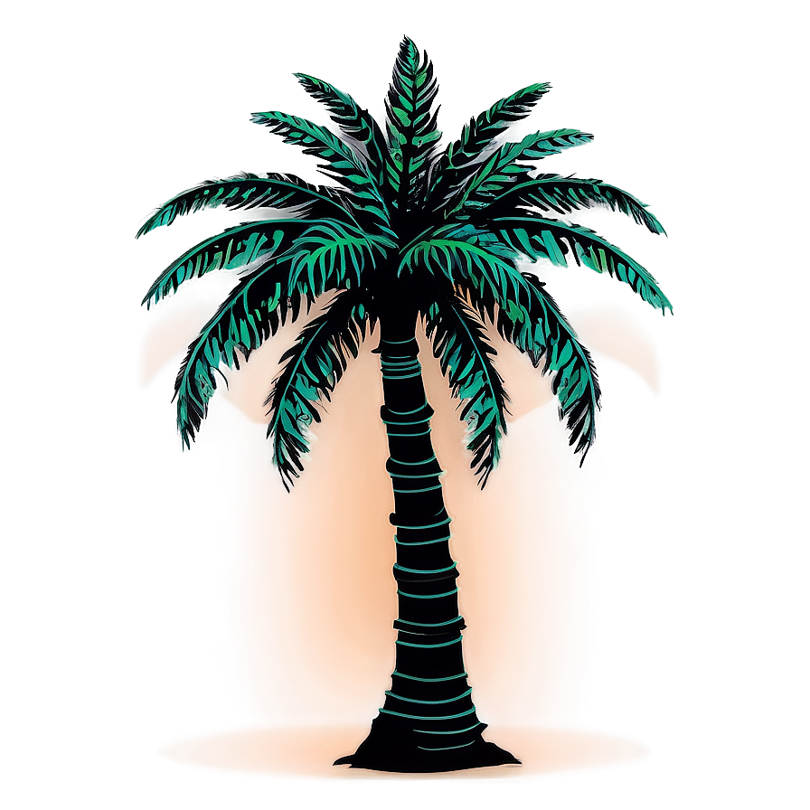 Detailed Palm Tree Silhouette Png Dat PNG