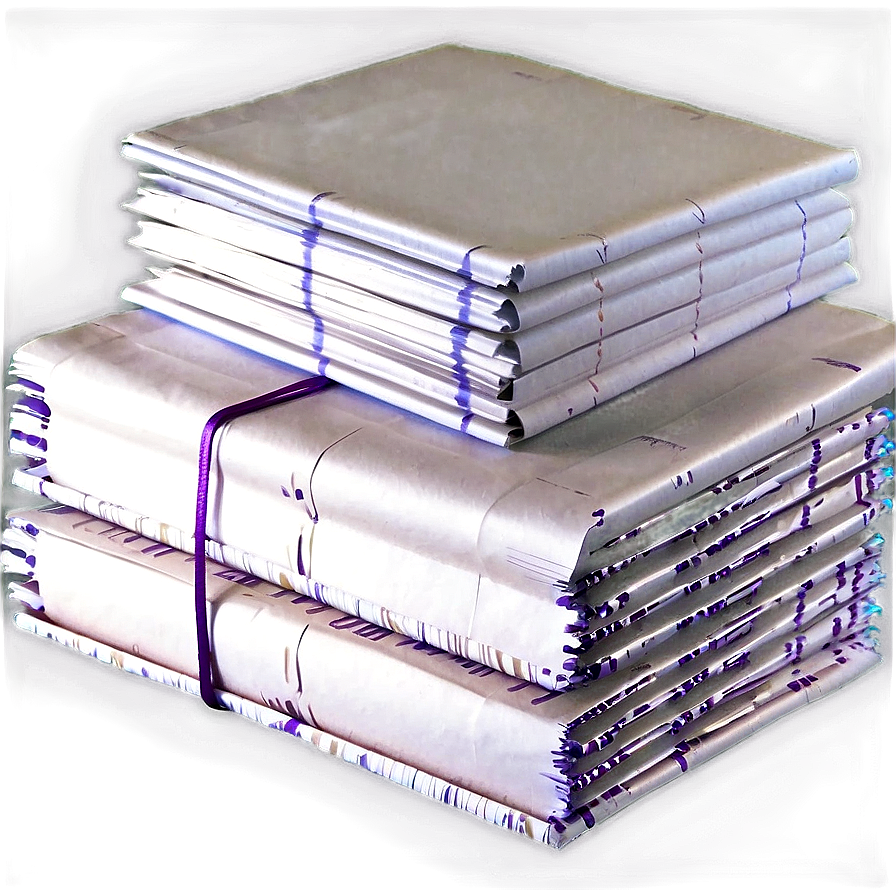 Detailed Paper Stack Png 06132024 PNG