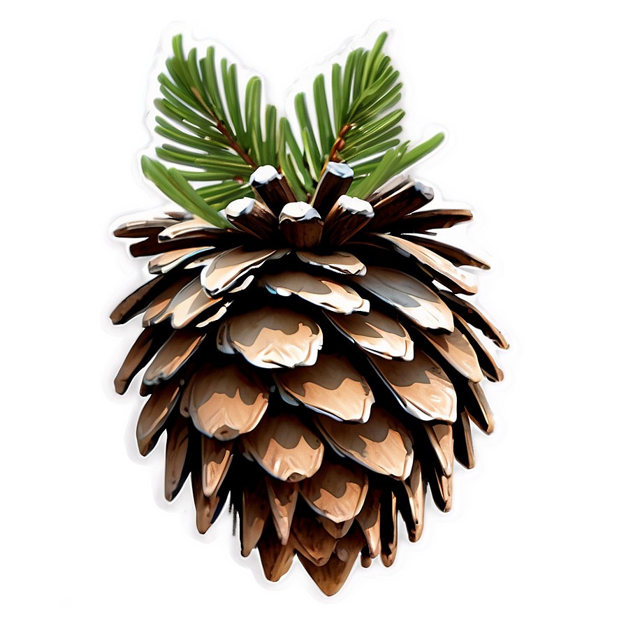 Detailed Pinecone Outline Png Tcb63 PNG