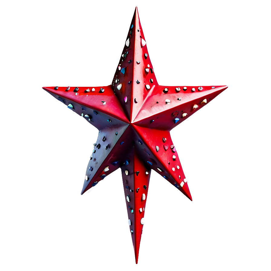 Detailed Red Star Png Dpj PNG