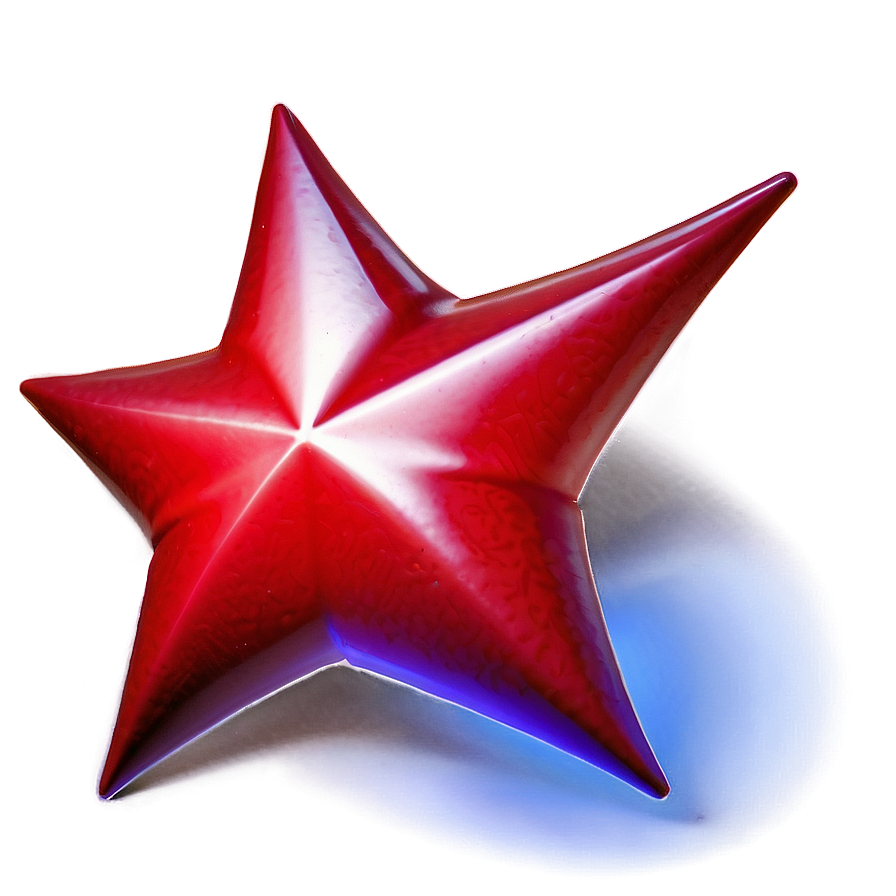 Detailed Red Star Png Soq PNG