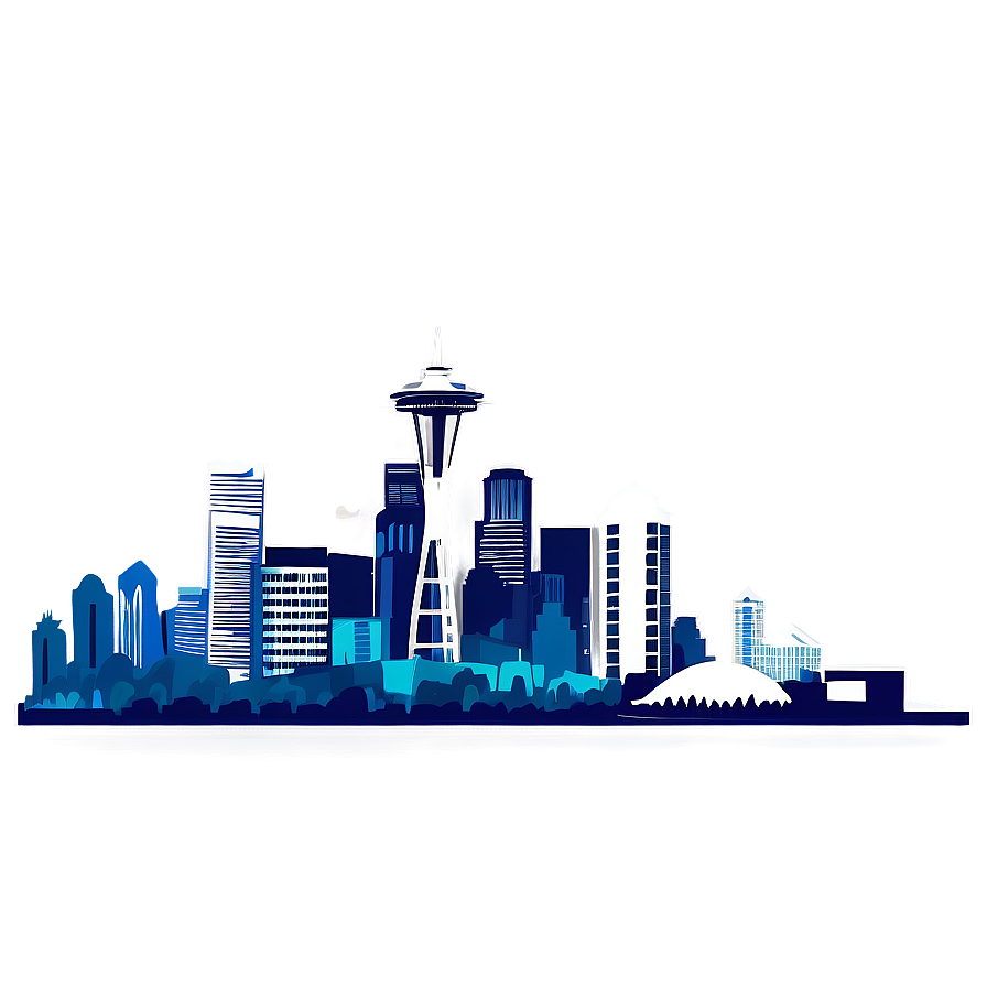 Detailed Seattle Skyline Architecture Png 06252024 PNG