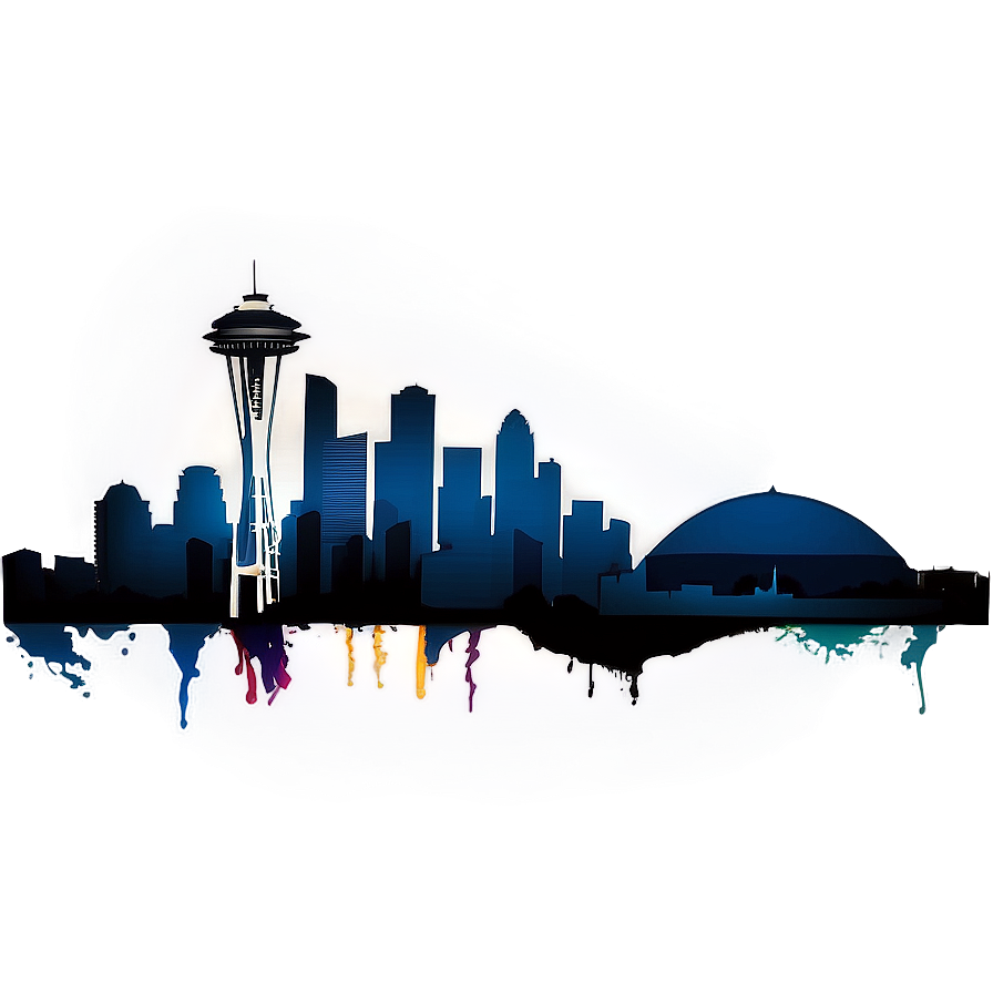 Detailed Seattle Skyline Architecture Png 06252024 PNG