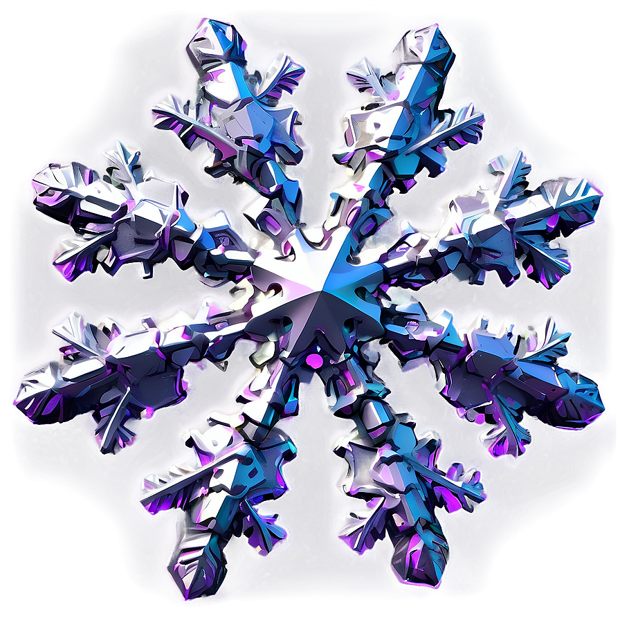 Detailed Snowflake Structure Png Usn36 PNG