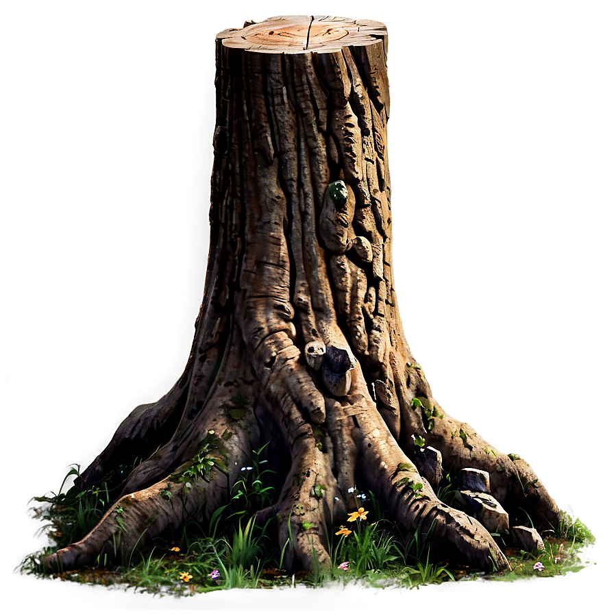 Detailed Tree Stump Png Hfi PNG