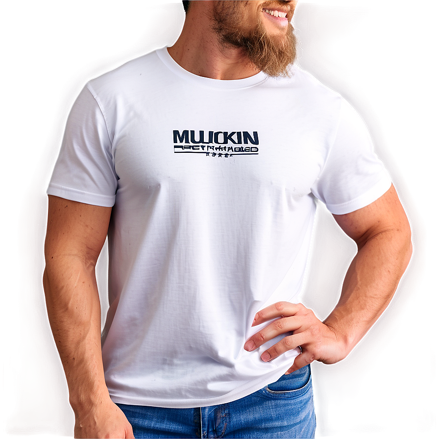 Detailed White T-shirt Mockup Png 06132024 PNG