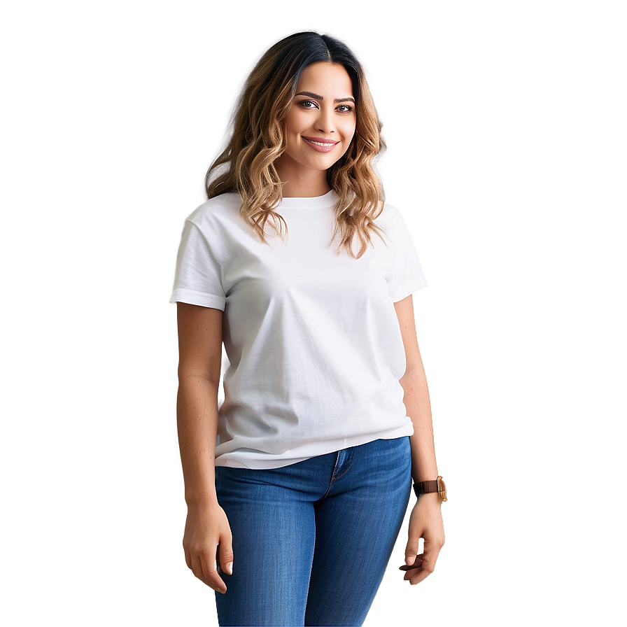 Detailed White Tee Png Qcr44 PNG