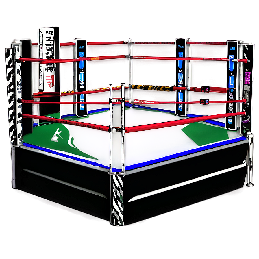 Detailed Wrestling Ring Structure Png 06202024 PNG