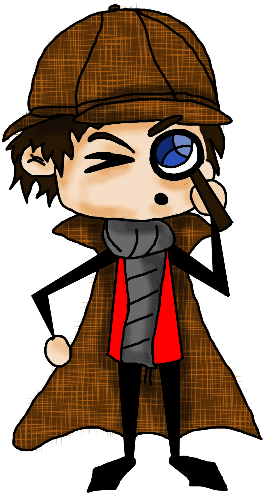 Detective Cartoon Character Sherlock PNG