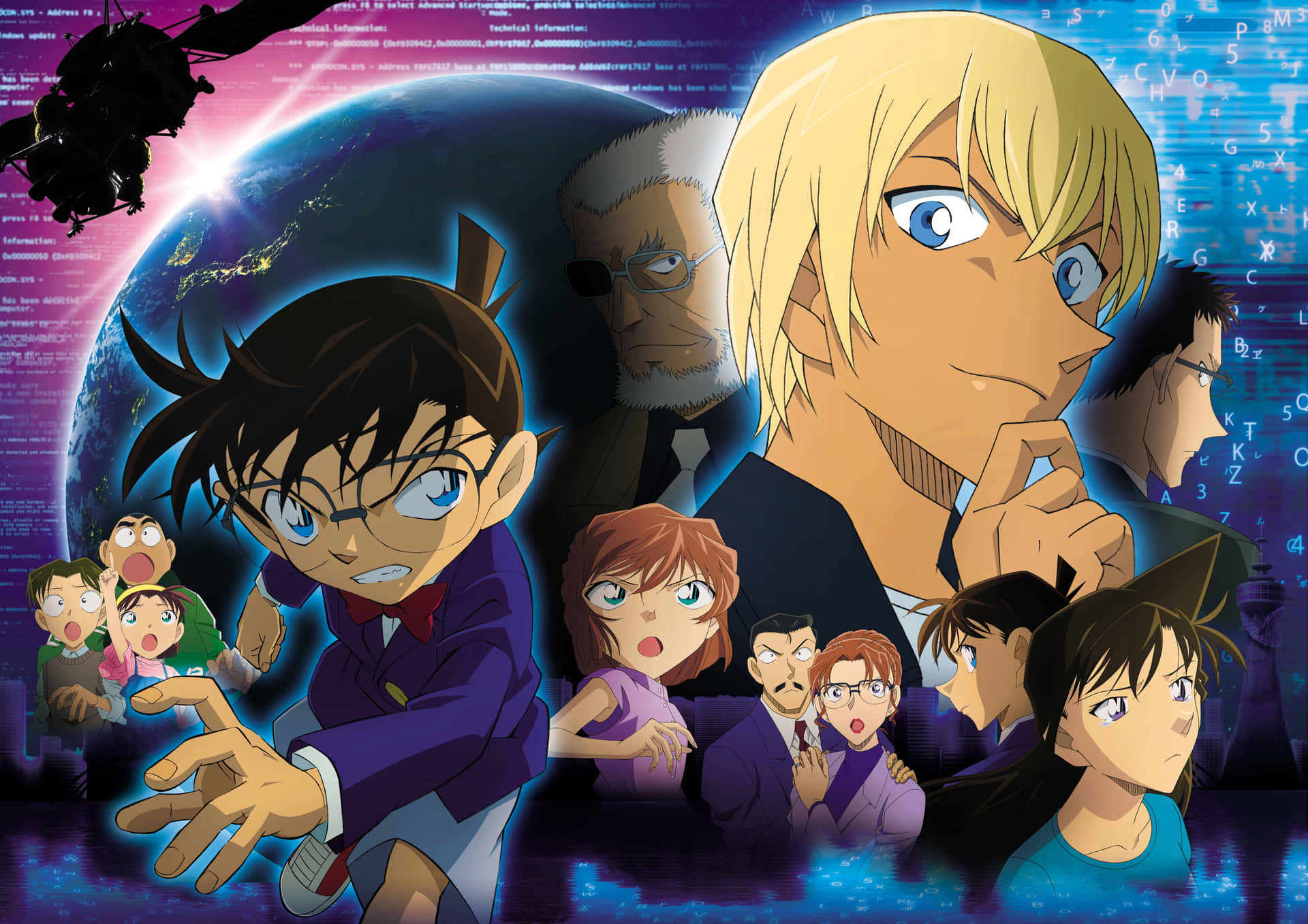 Detective Conan Hahmojen Kollaasi Taustakuva