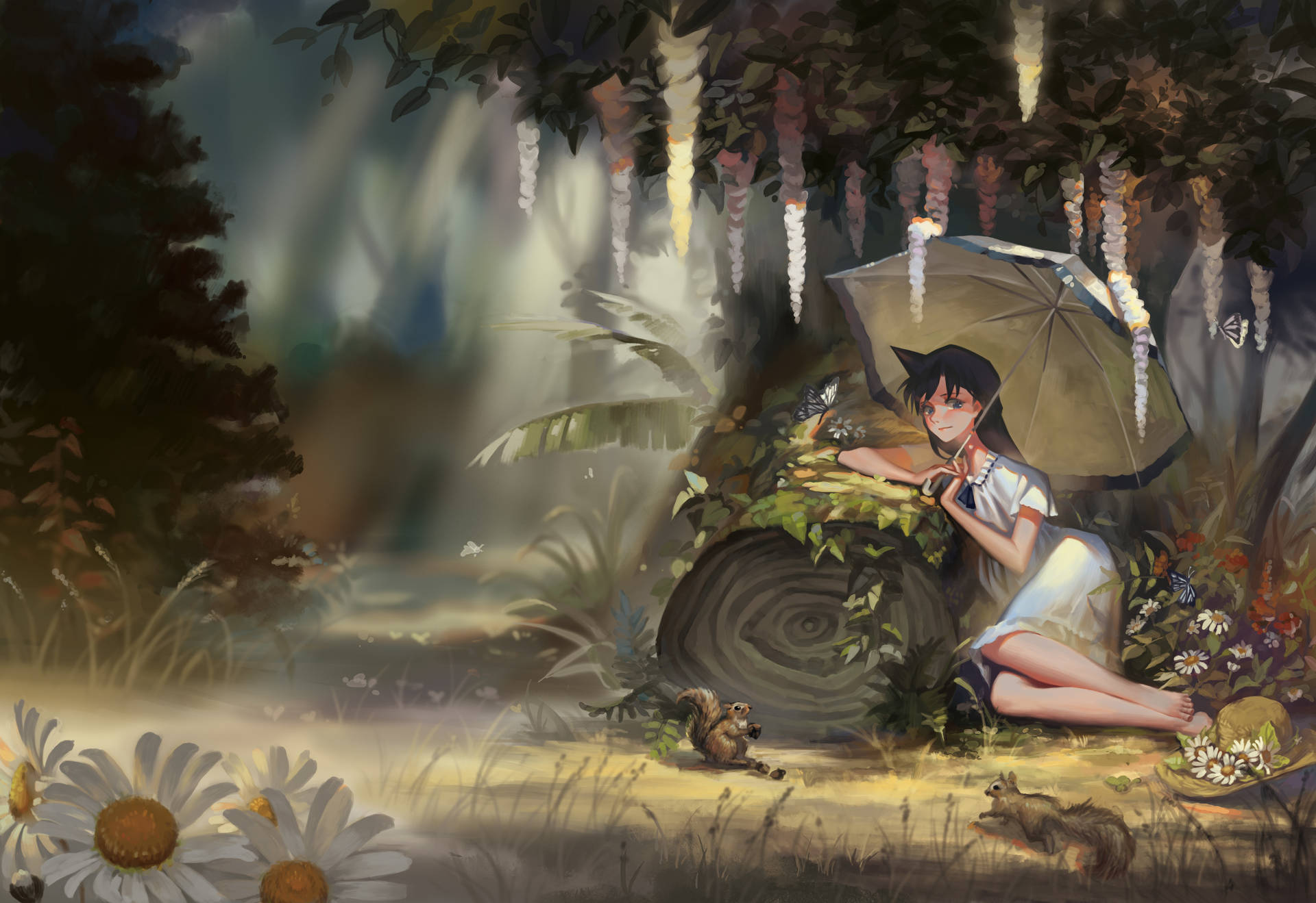 Detective Conan Ran Mouri Digital Art Background