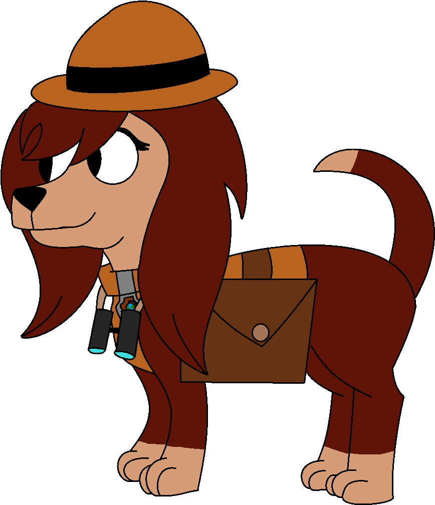 Detective Dog Cartoon Character PNG