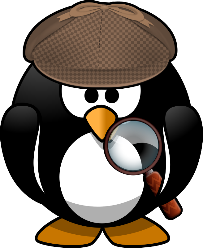 Detective Penguinwith Magnifying Glass PNG