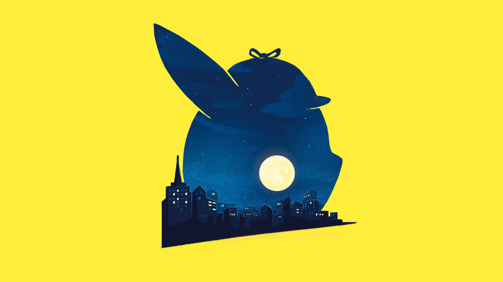 Detective Pikachu Double Exposure Art Wallpaper