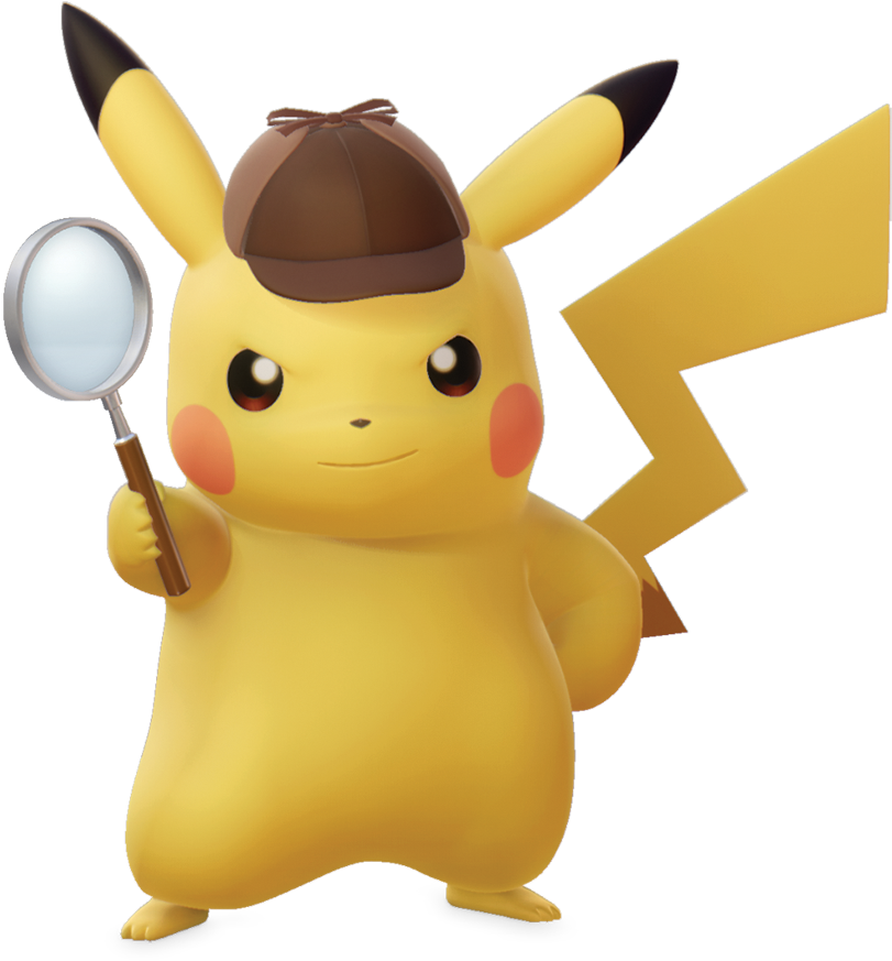 Detective Pikachuwith Magnifying Glass PNG