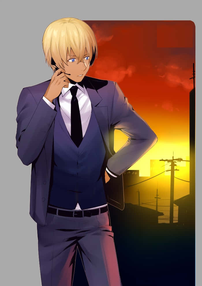Detective Rei Furuya In Action Wallpaper