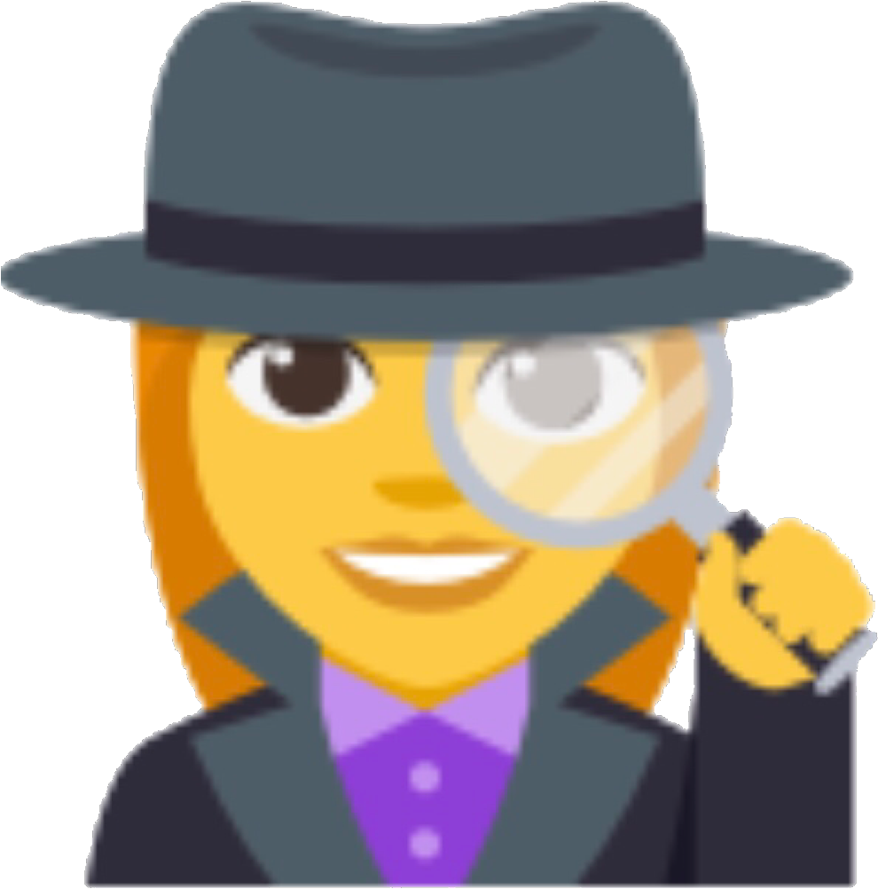 Detective With Magnifying Glass Emoji PNG