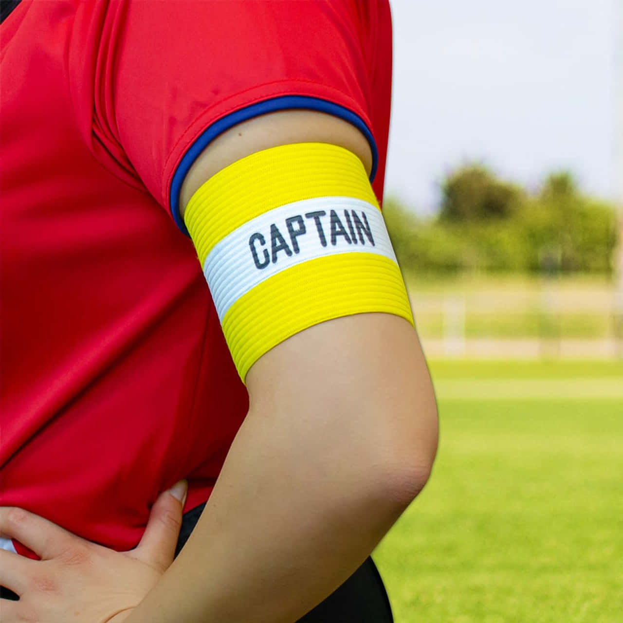 Determined Leader - Football Captain With His Armband Wallpaper