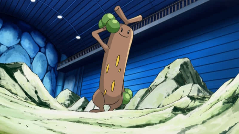 Determined Sudowoodo While Doing A Salute Wallpaper