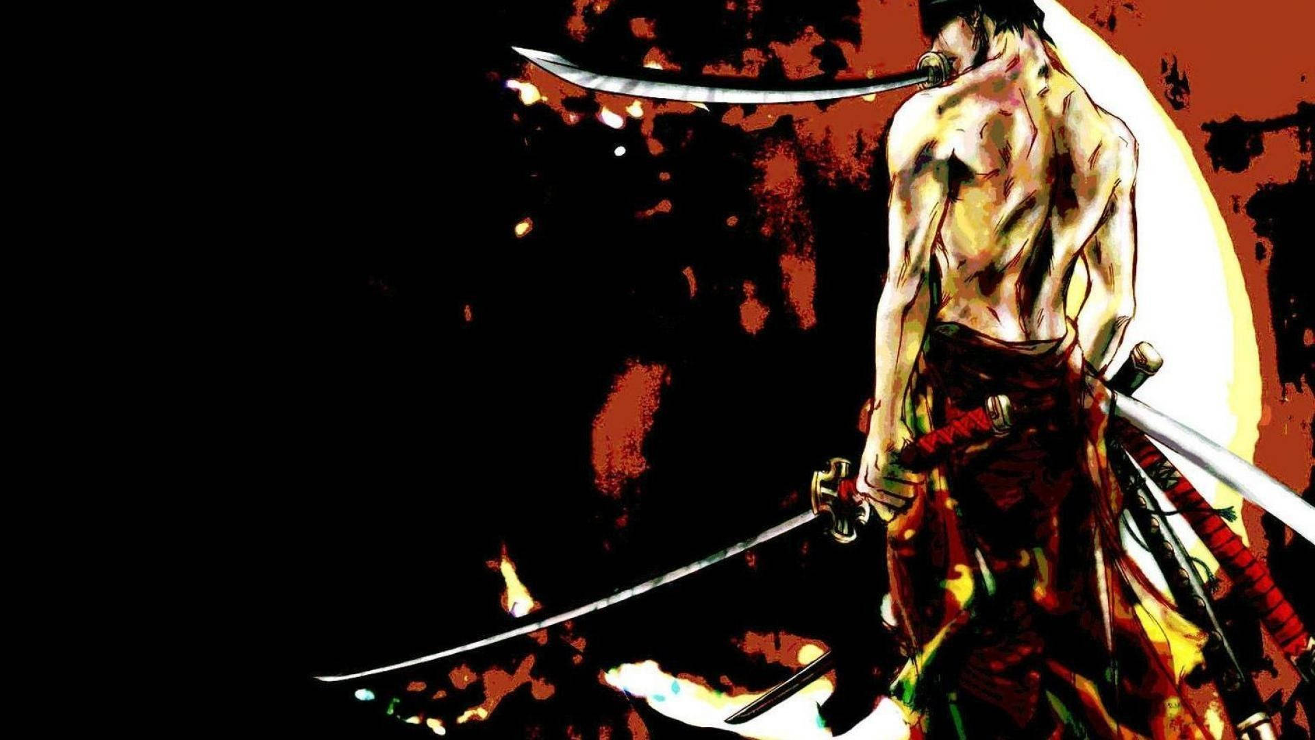 "determined Zoro In One Piece Anime" Wallpaper