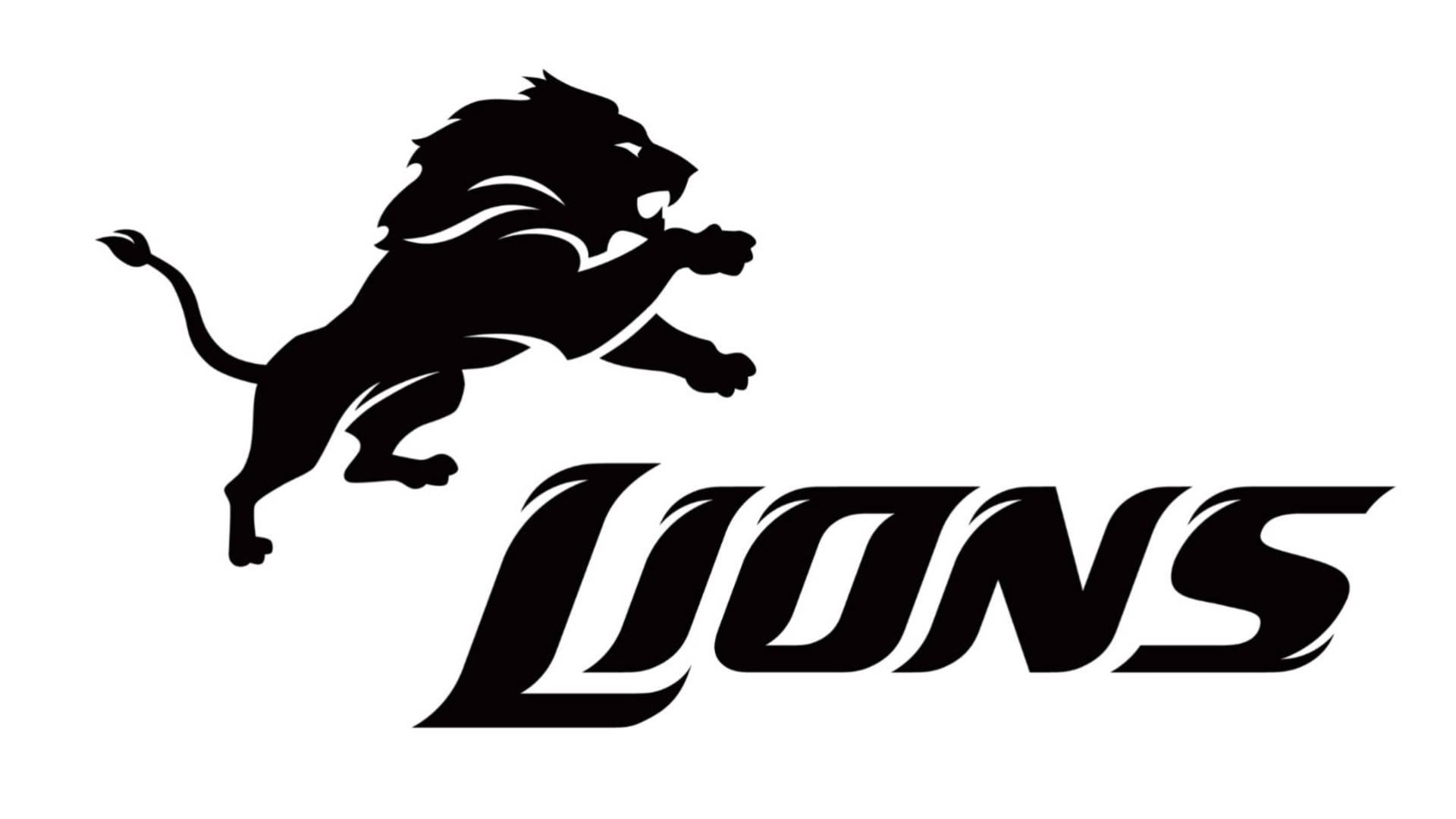 Detroit Lions Black And White Logo Wallpaper