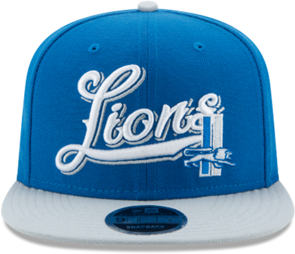 Detroit Lions Blue Snapback Hat PNG