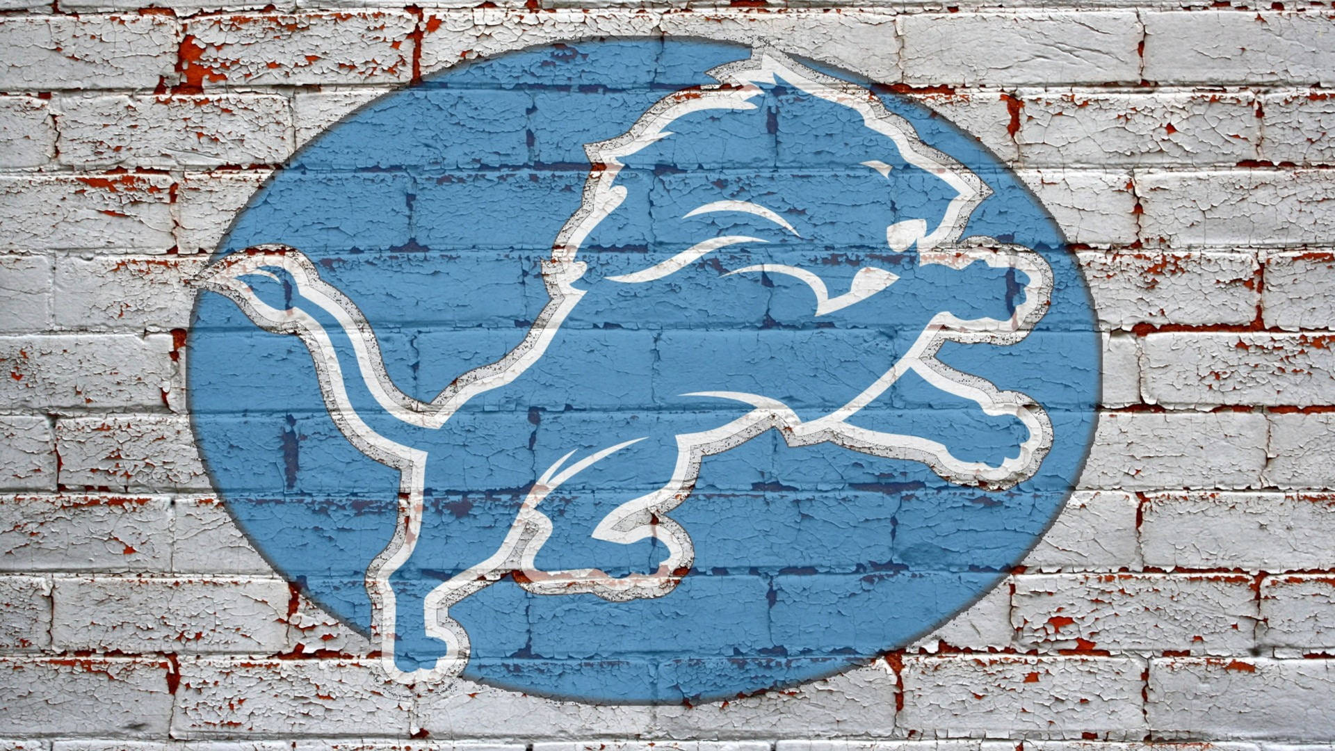 Detroit Lions Bricks Logo Wallpaper