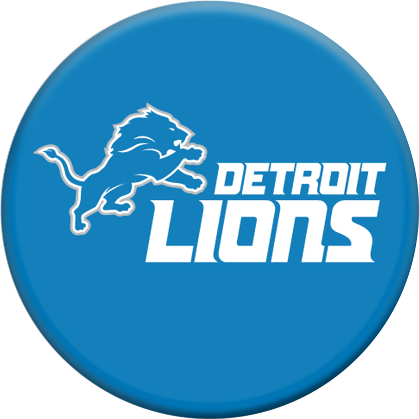 Detroit Lions Logo Blue Background PNG