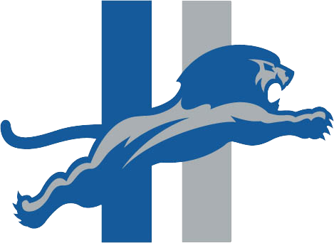 Detroit Lions Logo Blue Silhouette PNG