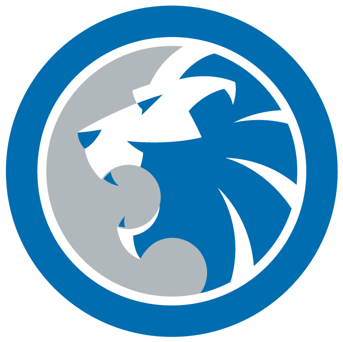 Detroit Lions Logo Blueand Silver PNG