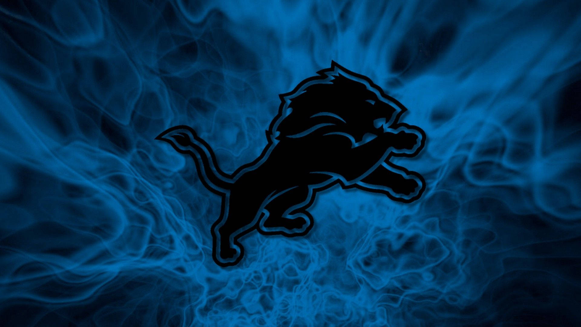 Detroit Lions Logo Smoke Effects Wallpaper